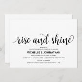 Rustic Elegant Post-bruiloft Uitnodiging Kaart (Voorkant / Achterkant)