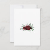 Rustic Elegant Red Rose Floral Gold White Wedding Bedankkaart (Achterkant)