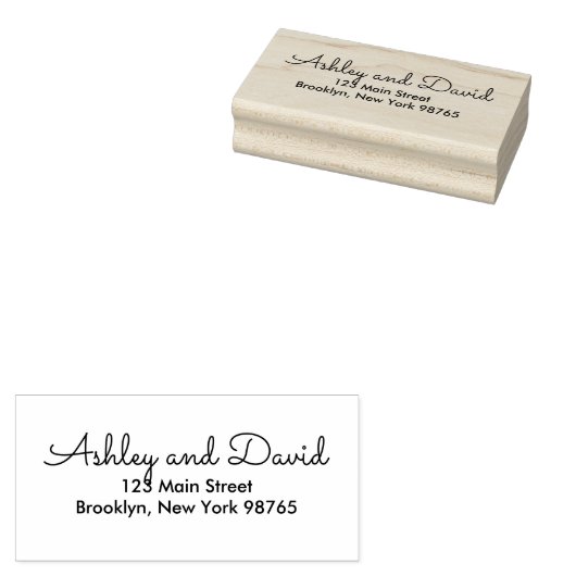 Rustic Elegant Return Address rubberstempel (Gestempeld)