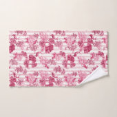 Rustic Elegant roze Franse toile deer Stripes Bad Handdoek (Handdoek)