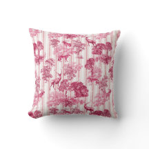 Rustic Elegant roze Franse toile deer Stripes