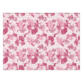 Rustic Elegant roze Franse toile deer Stripes Tafelkleed (Voorkant (Horizontaal))