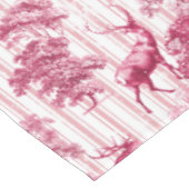 Rustic Elegant roze Franse toile deer Stripes Tafelkleed (Gekanteld)
