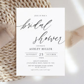 Rustic Elegant Simple Bridal Shower Invitation Kaart