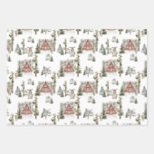 Rustic Elegant Snowy Winter | Kerstfeestdag Inpakpapier Vel (Voorkant 3)