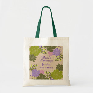Rustic Elegant Succulent Floral Bride's Entourage Tote Bag