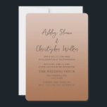 Rustic Elegant Terracotta Cream Ombre' Wedding Kaart<br><div class="desc">Uitnodiging voor een trouwe,  elegante terracotta en crème ombre' bruiloft. Neem contact met mij op voor hulp bij uw aanpassingen of om extra aanpassing of coördinatie van Zazzle-producten voor uw gebeurtenis aan te vragen.</div>
