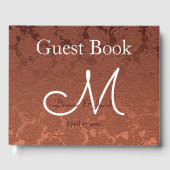 Rustic Elegant Terracotta Fall Wedding Monogram Gastenboek (Voorkant)