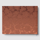 Rustic Elegant Terracotta Fall Wedding Monogram Gastenboek (Achterkant)