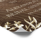 Rustic Elegant Vrijgezellenfeest Welkom Poster (Hoek)