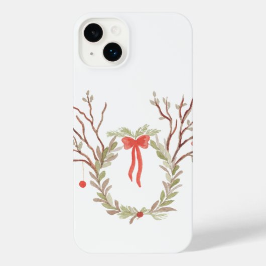 Rustic Elegant watercolor Xmas phone case iPhone Hoesje (Achterkant)