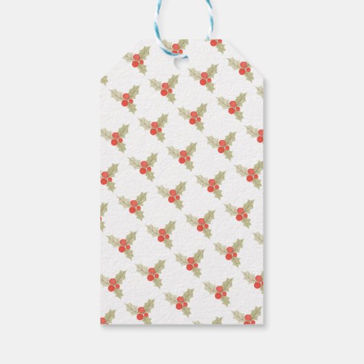 Rustic elegant watercolour Christmas Cadeaulabel (Achterkant)