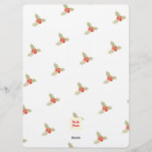 Rustic elegant watercolour Christmas invite cards Kaart (Achterkant)