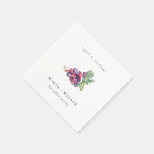 Rustic Elegant Waterverf Grape Foliage Wedding Servet (Hoek)