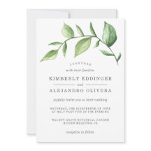 Rustic Elegant Waterverf Greenery Wedding
