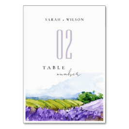 Rustic Elegant Waterverf Lavender Fields Wedding Kaart