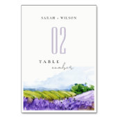 Rustic Elegant Waterverf Lavender Fields Wedding Kaart (Voorkant)