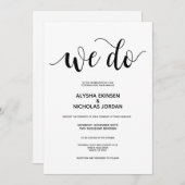 Rustic Elegant We doen een huwelijksuitnodiging Programmakaart (Voorkant / Achterkant)