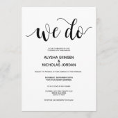 Rustic Elegant We doen een huwelijksuitnodiging Programmakaart (Voorkant)