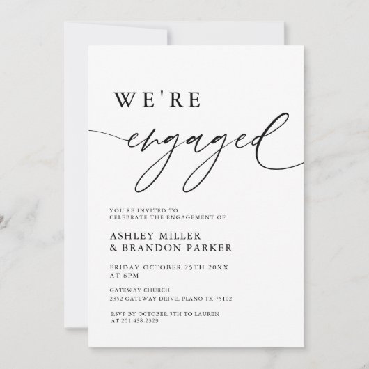 Rustic Elegant We zijn een Betongen Partij Kaart (Voorkant)