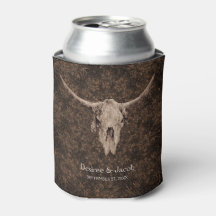 Rustic Elegant Wedding Brown Western Bull Skull
