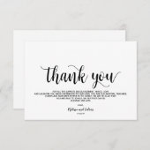 Rustic Elegant Wedding Hartelijk dank Informatiekaartje (Voorkant / Achterkant)