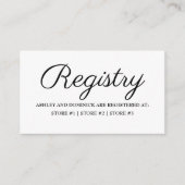 Rustic Elegant Wedding Registry Enclosure Card Informatiekaartje (Voorkant)