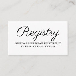 Rustic Elegant Wedding Registry Enclosure Card Informatiekaartje