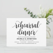 Rustic Elegant Wedding Rehearsal Dinner Uitnodigin Kaart (Staand voorkant)