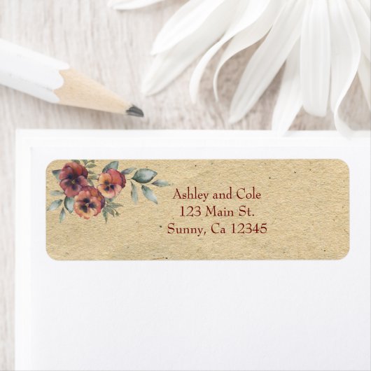 Rustic Elegant Wedding Return Address Labels (Insitu)