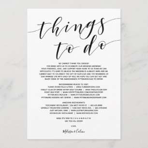 Rustic Elegant Wedding Welcome and Itinerary Card Programmakaart
