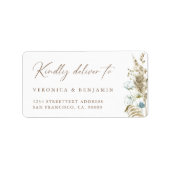 Rustic Elegant Wildflower Return Address Labels (Voorkant)