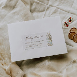 Rustic Elegant Wildflower Return Address Labels