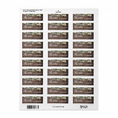 Rustic Elegant Wood Greenery Return Address Label (Full Sheet)