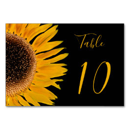 Rustic Elegant Yellow Black Sunflower Wedding Kaart