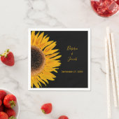 Rustic Elegant Yellow Black Sunflower Wedding Servet (Insitu)