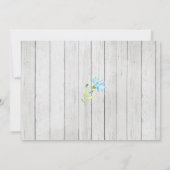 Rustic Elephant Boy Baby shower Invitation Kaart (Achterkant)