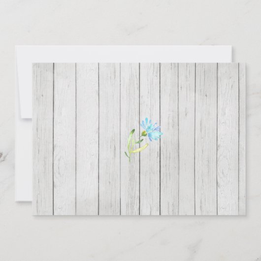 Rustic Elephant Boy Baby shower Invitation Kaart (Achterkant)