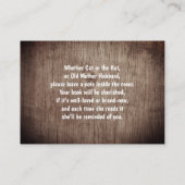 Rustic Elephant Girl brengt Baby shower boeken mee Informatiekaartje (Achterkant)