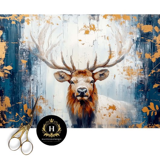 Rustic Elk Decoupage Tissue Paper Tissuepapier