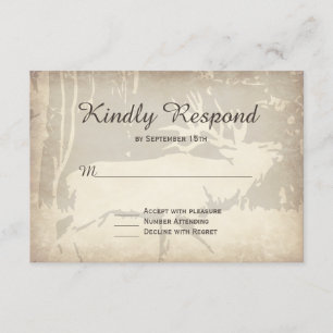 Rustic Elk Hunting Wildlife Wedding RSVP-kaarten RSVP Kaartje