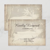 Rustic Elk Hunting Wildlife Wedding RSVP-kaarten RSVP Kaartje (Voorkant / Achterkant)