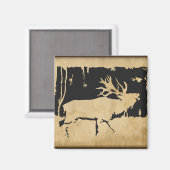 Rustic Elk Wildlife Hunting Natuur Animals Fridge Magneet (Voorkant / Achterkant)