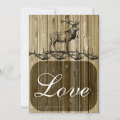 Rustic Elk Wildlife Hunting Wedding Uitnodigingen (Achterkant)