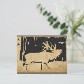 Rustic Elk Wildlife  Natuur papier jagen Briefkaart (Staand voorkant)