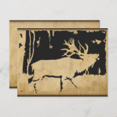 Rustic Elk Wildlife  Natuur papier jagen Briefkaart (Voorkant / Achterkant)