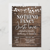 Rustic Elopement Wedding Kaart (Voorkant)