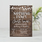 Rustic Elopement Wedding Kaart (Staand voorkant)