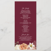 Rustic Emerald Green Wedding Programmakaart (Achterkant)