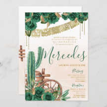 Rustic Emerald Green Western Charro Quinceanera